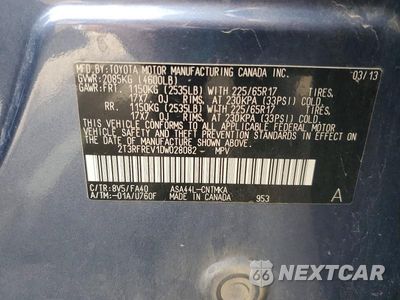 Zdjęcie 13 z 13 samochodu: 2013 TOYOTA RAV4 XLE VIN:2T3RFREV1DW028082 - miniatura