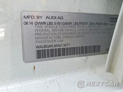 Zdjęcie 12 z 12 samochodu: 2015 AUDI S4 PREMIUM PLUS VIN:WAUBGAFL6FA013671 - miniatura