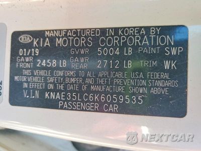Zdjęcie 13 z 13 samochodu: 2019 KIA STINGER GT VIN:KNAE35LC6K6059535 - miniatura