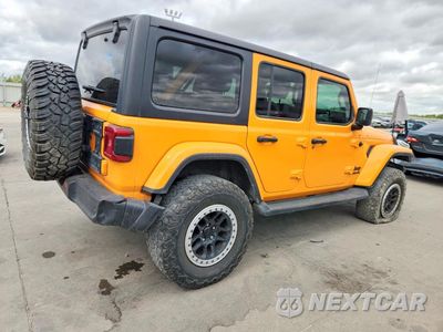 Trzecie zdjęcie samochodu z tyłu: 2021 JEEP WRANGLER UNLIMITED SPORT VIN:1C4HJXDN4MW620769 - miniatura