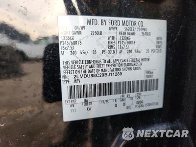 Zdjęcie 13 z 13 samochodu: 2009 LINCOLN MKX VIN:2LMDU88C29BJ11289 - miniatura