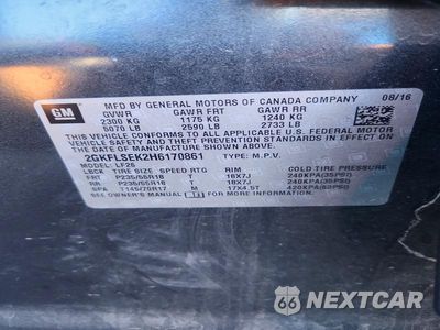 Zdjęcie 12 z 12 samochodu: 2017 GMC TERRAIN SLE VIN:2GKFLSEK2H6170861 - miniatura