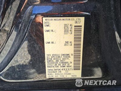 Zdjęcie 12 z 12 samochodu: 2017 NISSAN ALTIMA 2.5 SV VIN:1N4AL3AP1HC493325 - miniatura