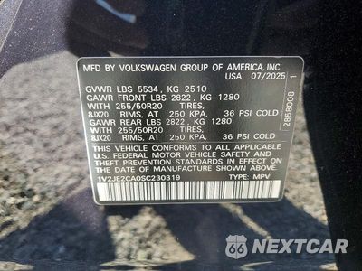 Zdjęcie 12 z 12 samochodu: 2025 VOLKSWAGEN ATLAS CROSS SPORT SE VIN:1V2JE2CA0SC230319 - miniatura