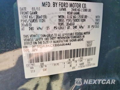 Zdjęcie 13 z 13 samochodu: 2011 FORD EDGE LIMITED VIN:2FMDK3KCXBBA80442 - miniatura