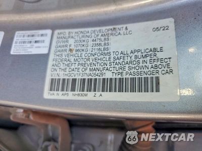 Zdjęcie 12 z 12 samochodu: 2022 HONDA ACCORD SPORT VIN:1HGCV1F37NA054291 - miniatura