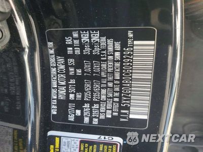 Zdjęcie 12 z 12 samochodu: 2012 HYUNDAI SANTA FE GLS VIN:5XYZGDAB0CG099296 - miniatura