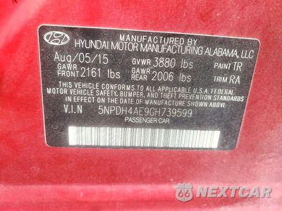 Zdjęcie 12 z 12 samochodu: 2016 HYUNDAI ELANTRA SE VIN:5NPDH4AE9GH739599 - miniatura