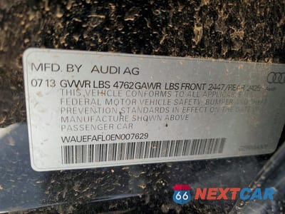 Zdjęcie 12 z 12 samochodu: 2014 AUDI A4 PREMIUM PLUS VIN:WAUEFAFL0EN007629 - miniatura