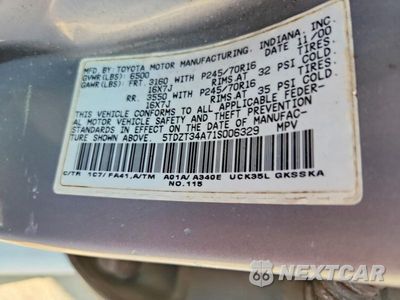Zdjęcie 13 z 13 samochodu: 2001 TOYOTA SEQUOIA SR5 VIN:5TDZT34A71S006329 - miniatura