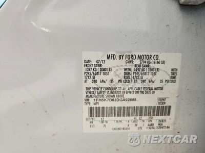 Zdjęcie 13 z 13 samochodu: 2013 FORD EXPLORER VIN:1FM5K7B83DGA92855 - miniatura