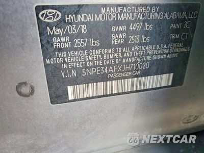Zdjęcie 12 z 12 samochodu: 2018 HYUNDAI SONATA SPORT+ VIN:5NPE34AFXJH710020 - miniatura