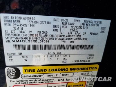 Zdjęcie 13 z 13 samochodu: 2024 LINCOLN NAVIGATOR RESERVE VIN:5LMJJ2LG3REL07094 - miniatura