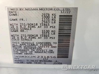 Zdjęcie 14 z 14 samochodu: 2023 NISSAN PATHFINDER SL VIN:5N1DR3CC2PC231856 - miniatura