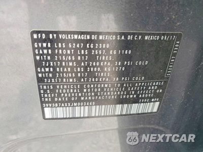 Zdjęcie 13 z 13 samochodu: 2018 VOLKSWAGEN TIGUAN SE VIN:3VV3B7AXXJM003449 - miniatura