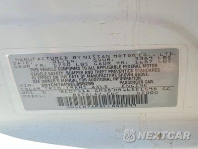 Zdjęcie 12 z 12 samochodu: 2014 NISSAN VERSA 1.6 S PLUS VIN:3N1CN7AP8EL855299 - miniatura