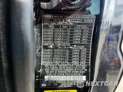 Zdjęcie 13 z 13 samochodu: 2019 LAND ROVER RANGE ROVER EVOQUE HSE DYNAMIC VIN:SALVD5RX7KH346907 - miniatura