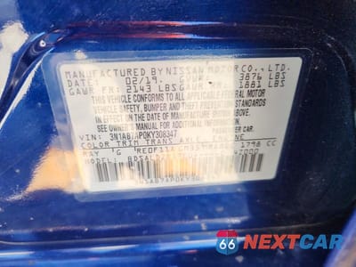 Zdjęcie 12 z 12 samochodu: 2019 NISSAN SENTRA SV VIN:3N1AB7AP0KY308347 - miniatura