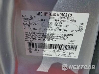 Zdjęcie 14 z 14 samochodu: 2010 FORD ESCAPE LIMITED VIN:1FMCU0E72AKD37519 - miniatura