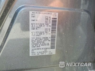 Zdjęcie 13 z 13 samochodu: 2019 NISSAN PATHFINDER S VIN:5N1DR2MM7KC650893 - miniatura