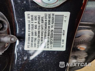 Zdjęcie 12 z 12 samochodu: 2016 HONDA CIVIC EXL VIN:19XFC1F78GE041294 - miniatura