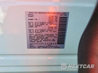 Zdjęcie 14 z 14 samochodu: 2026 NISSAN MURANO SL VIN:5N1AZ3CS4TC113814 - miniatura