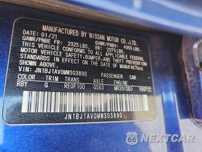 Zdjęcie 13 z 13 samochodu: 2021 NISSAN ROGUE SPORT S VIN:JN1BJ1AV0MW303890 - miniatura