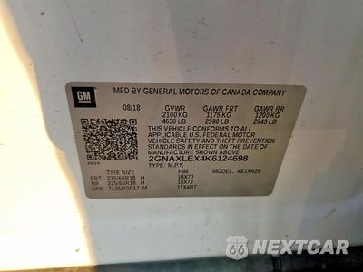 Zdjęcie 13 z 13 samochodu: 2019 CHEVROLET EQUINOX LT VIN:2GNAXLEX4K6124698 - miniatura