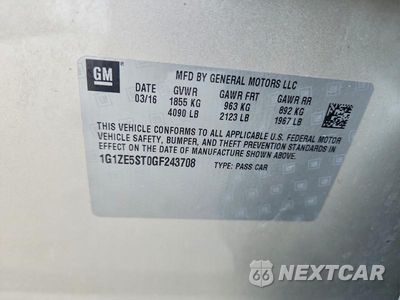 Zdjęcie 12 z 12 samochodu: 2016 CHEVROLET MALIBU LT VIN:1G1ZE5ST0GF243708 - miniatura
