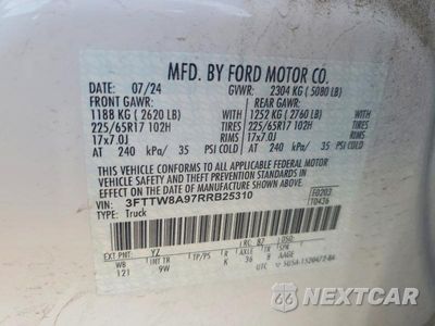 Zdjęcie 12 z 12 samochodu: 2024 FORD MAVERICK XL VIN:3FTTW8A97RRB25310 - miniatura