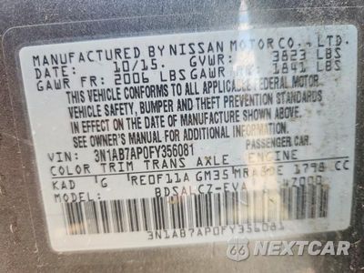 Zdjęcie 13 z 13 samochodu: 2015 NISSAN SENTRA S VIN:3N1AB7AP0FY356081 - miniatura