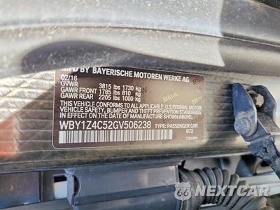 Zdjęcie 12 z 12 samochodu: 2016 BMW I3 REX VIN:WBY1Z4C52GV506238 - miniatura