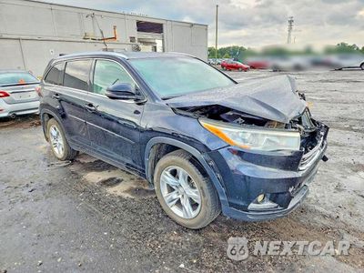 Czwarte zdjęcie samochodu z boku: 2014 TOYOTA HIGHLANDER LIMITED VIN:5TDDKRFHXES071188 - miniatura