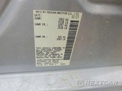 Zdjęcie 12 z 12 samochodu: 2023 NISSAN ALTIMA SV VIN:1N4BL4DVXPN365043 - miniatura