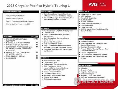Zdjęcie 13 z 14 samochodu: 2023 CHRYSLER PACIFICA HYBRID TOURING L VIN:2C4RC1L71PR599018 - miniatura