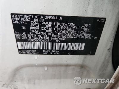Zdjęcie 12 z 12 samochodu: 2005 TOYOTA RAV4 BASE VIN:JTEGD20V350073957 - miniatura