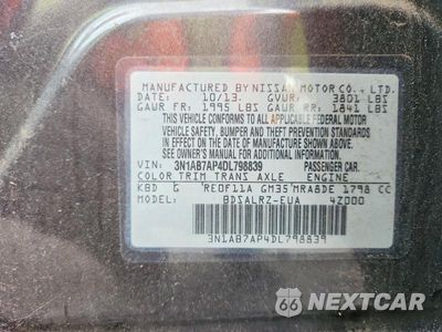 Zdjęcie 12 z 12 samochodu: 2013 NISSAN SENTRA S VIN:3N1AB7AP4DL798839 - miniatura