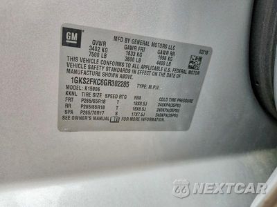 Zdjęcie 13 z 13 samochodu: 2016 GMC YUKON XL K1500 SLE VIN:1GKS2FKC6GR302285 - miniatura