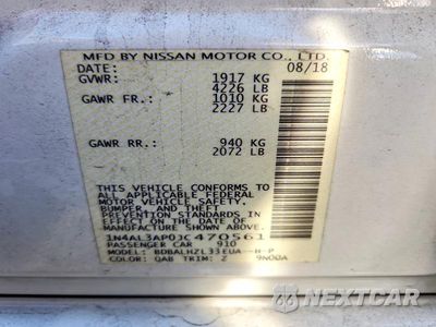 Zdjęcie 12 z 12 samochodu: 2018 NISSAN ALTIMA 2.5 S VIN:1N4AL3AP0JC470561 - miniatura