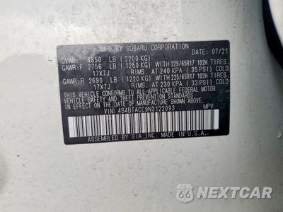 Zdjęcie 12 z 12 samochodu: 2027 SUBARU OUTBACK PREMIUM VIN:4S4BTACC9N3122093 - miniatura