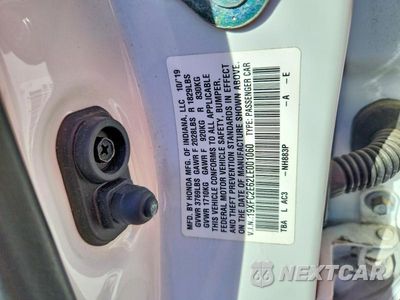 Zdjęcie 12 z 12 samochodu: 2020 HONDA CIVIC LX VIN:19XFC2E62LE001060 - miniatura