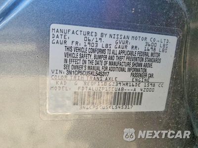 Zdjęcie 13 z 13 samochodu: 2019 NISSAN KICKS SR VIN:3N1CP5CU5KL545317 - miniatura