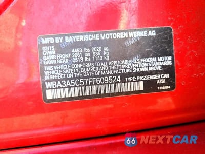 Zdjęcie 12 z 12 samochodu: 2015 BMW 328 I VIN:WBA3A5C57FF609524 - miniatura