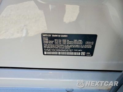 Zdjęcie 12 z 12 samochodu: 2022 BMW X6 M VIN:5YMCY0C06N9M58797 - miniatura