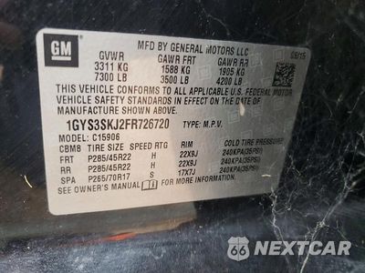 Zdjęcie 13 z 13 samochodu: 2015 CADILLAC ESCALADE ESV LUXURY VIN:1GYS3SKJ2FR726720 - miniatura