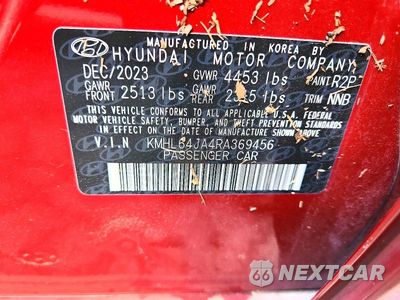 Zdjęcie 12 z 12 samochodu: 2024 HYUNDAI SONATA SEL VIN:KMHL64JA4RA369456 - miniatura