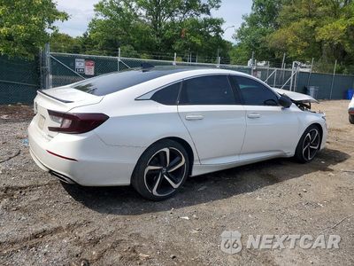 Trzecie zdjęcie samochodu z tyłu: 2021 HONDA ACCORD SPORT VIN:1HGCV1F34MA116843 - miniatura