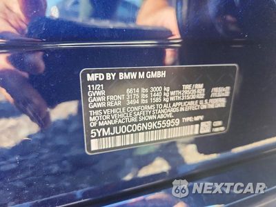 Zdjęcie 13 z 13 samochodu: 2022 BMW X5 M VIN:5YMJU0C06N9K55959 - miniatura