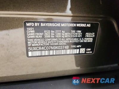 Zdjęcie 13 z 13 samochodu: 2022 BMW X5 SDRIVE 40I VIN:5UXCR4C07N9K03748 - miniatura