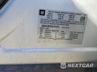 Zdjęcie 13 z 13 samochodu: 2018 CHEVROLET EQUINOX LT VIN:2GNAXJEV0J6141614 - miniatura